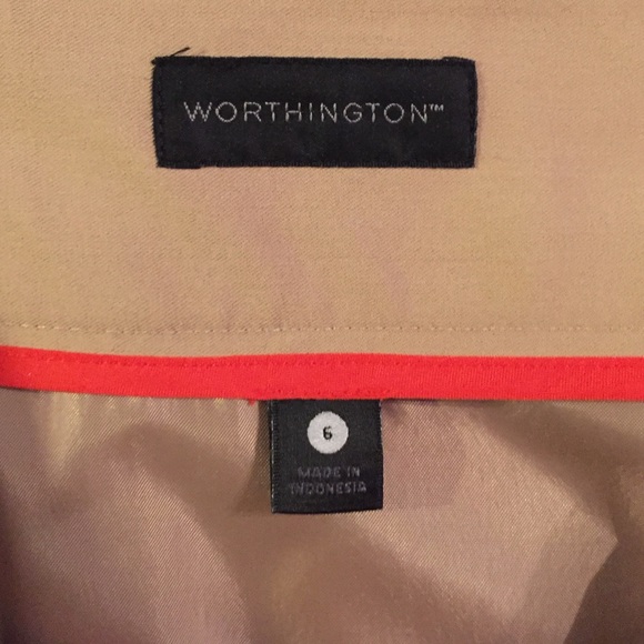 Used Worthington Tan Wrap Skirt Size 6 - Picture 8 of 9